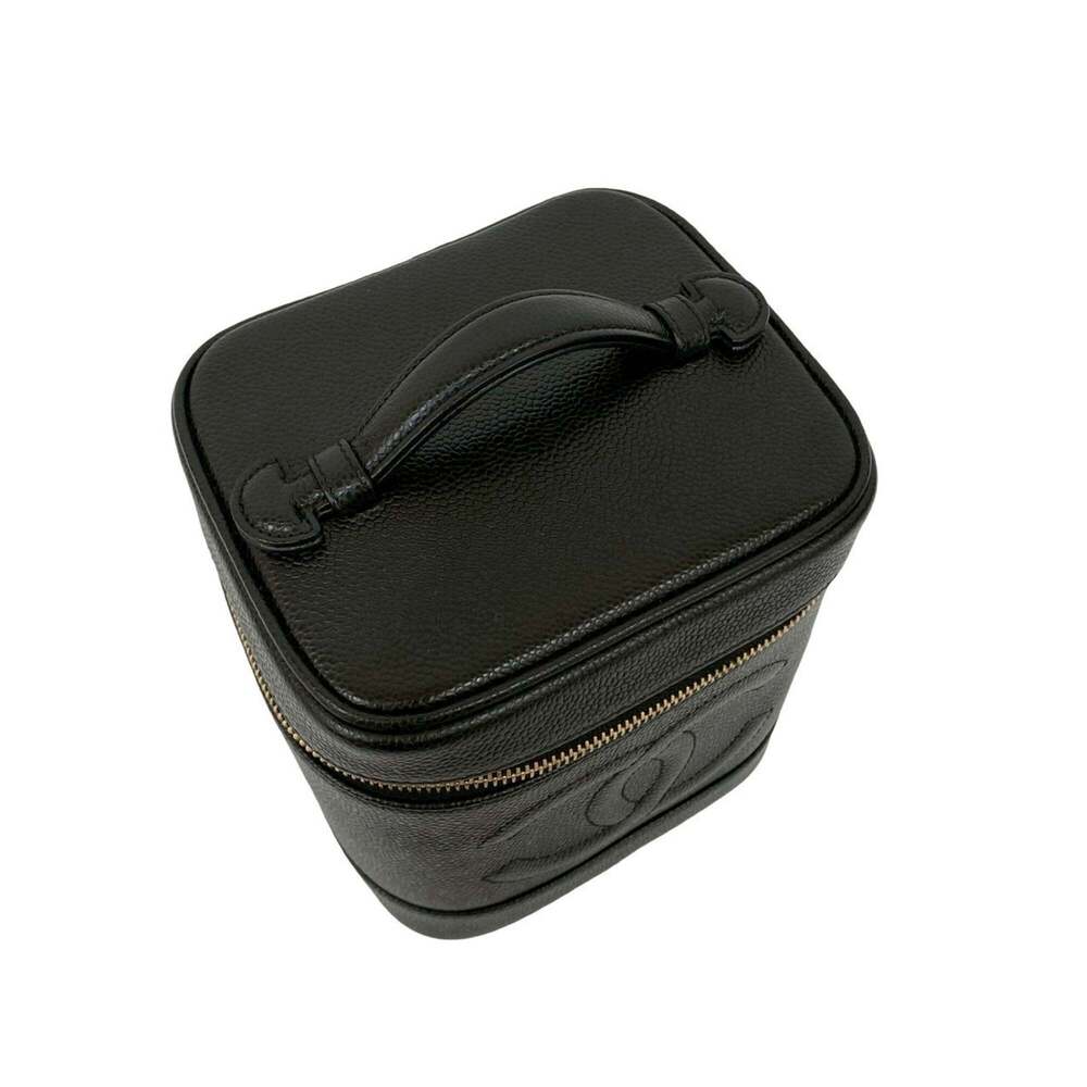 CHANEL Black Caviar Leather Logo Vanity Bag - Picture 4 of 10